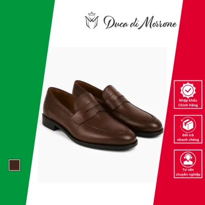 Brown Genuine Leather Men's Loafers - Duca Di Morrone - Genuine Imported from Italy_Leone_Pelle