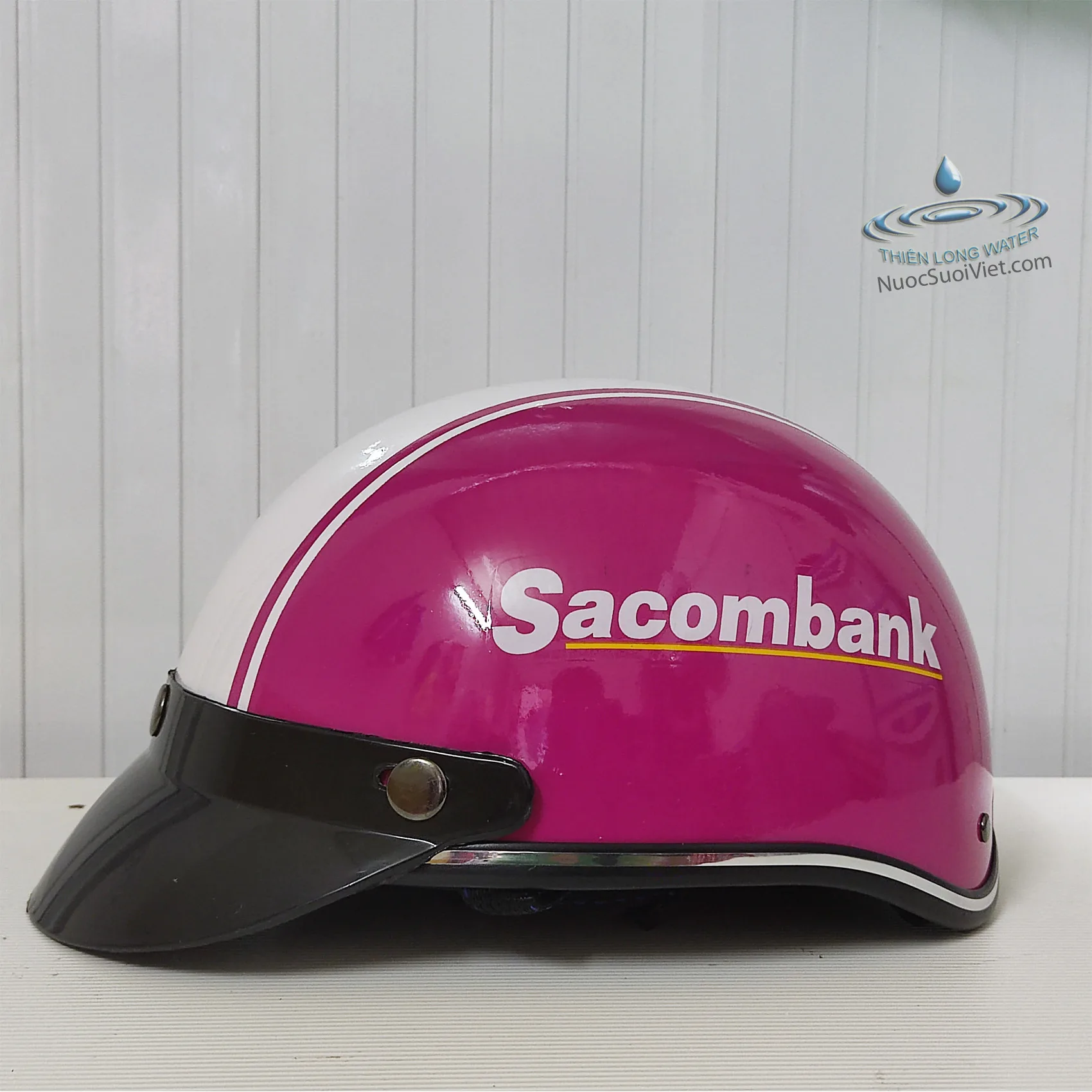 Mũ Bảo Hiểm Nửa Đầu Sacombank - Nón Bảo Hiểm Ngân Hàng Khuyến Mãi