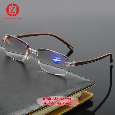 Kính lão viễn thị cho người già, người cao tuổi độ giá rẻ, gọng dẻo bền mã H803 màu nâu