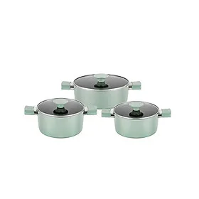 Bộ nồi chống dính men sứ Elmich EL -5204SK size 18,20,24cm - Hàng Chính Hãng