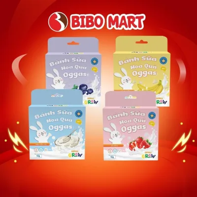 Oggas Fruit Milk Cake with Blueberries, Bananas, and Strawberries Natural Snacks for Babies - Bibomart