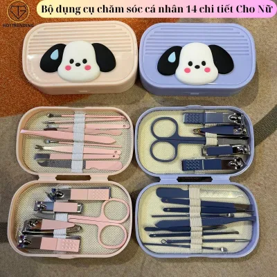 14-Piece Manicure and Pedicure Tool Set for Women with Cute Box