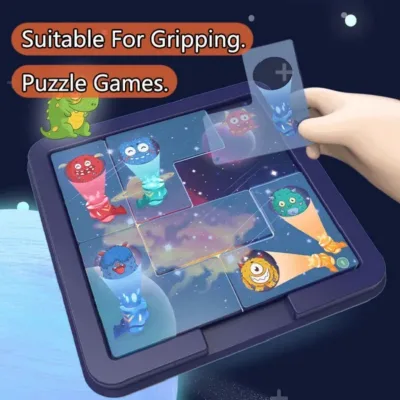 Đồ chơi board game xếp hình đèn pin bắt ma ghost catchers 30 thẻ 60 cấp độ thông minh sáng tạo cho bé