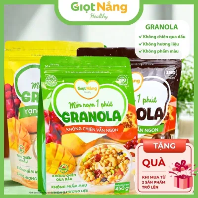 Granola Ngũ Cốc Ăn Vặt Ăn Sáng Sạch Lành Thực Phẩm Khô từ Nông Sản Giọt Nắng