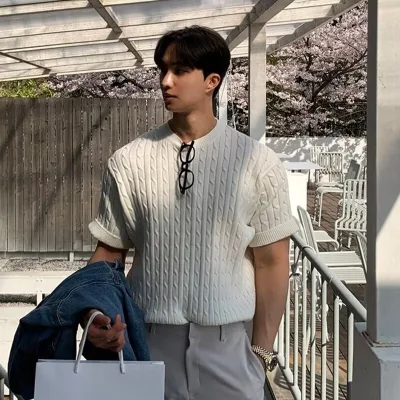 Mới Áo Thun Polo Nam Tay Ngắn Màu Trơn Dáng Ôm Phong Cách Hàn Quốc Đơn Giản Thời Trang Cho Nam áo thun đen nam lụa áo phông rộng thời trang simple áo thun tay lỡ nam áo thun nam cổ tròn bông