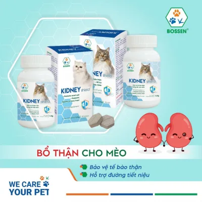 Hộp 30 viên Vitamin cho mèo BOSSEN KIDNEY Shield cats hỗ trợ chức năng thận & bổ sung khoáng