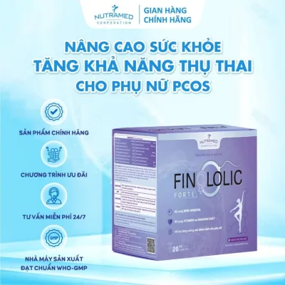 Finololic Forte giúp bổ sung Myo-inositol, vitamin và khoáng chất cần thiết cho phụ nữ thả bầu (20 gói) - Nutramed