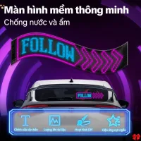 miếng dán LED di động, phụ kiện độ xe đa chức năng, Màn hình LED linh hoạt cho xe hơi