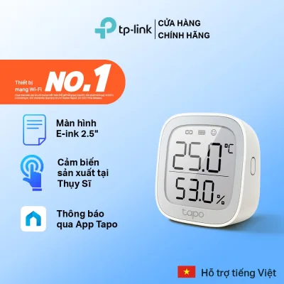 Thiết Bị Cảm Biến Nhiệt & Độ Ẩm Thông Minh TP-Link Tapo T315 Độ Chính Xác Cao, Cảnh Báo Tức Thì