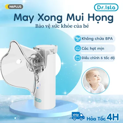 Máy xông khí dung cầm tay Dr.isla Máy Xông Mũi Họng Thiết bị xông hơi di động dành cho trẻ em và người lớn khó thở N6