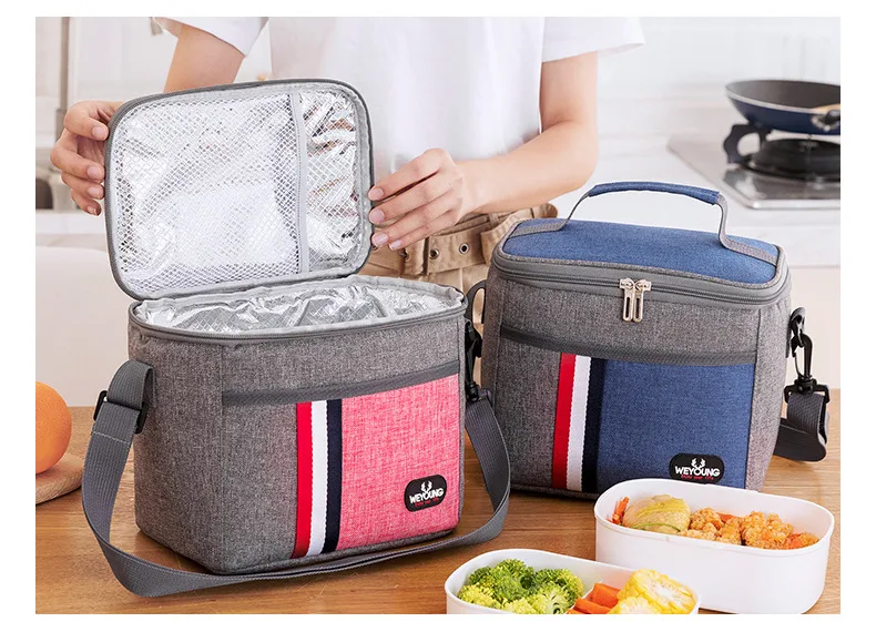 Túi đựng hộp cơm trưa. Túi giữ nhiệt đa năng nhiều lớp. Túi đựng đồ ăn trưa. Túi chống toả nhiệt, dày dặn, có tay xách, phong cách Hàn Quốc thời trang, hiện đại. KORESTA12