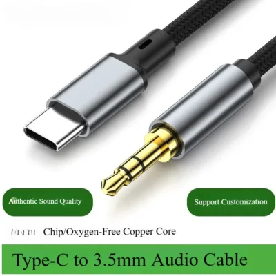 Cáp Chuyển Đổi Type-C To 3.5mm – Dùng Cho Điện Thoại, Laptop – Hỗ Trợ Âm Thanh, Mic, Tai Nghe