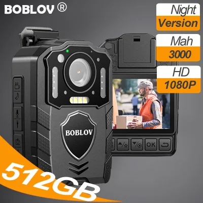 Boblov Kj25 thân máy camera HD 1080P 3000MAh Hỗ Trợ 13H Ghi Âm Với nhìn trong đêm Hành Động Thể Thao Cảnh Sát Máy quay Máy ảnh Cho Vlogging Đi Bộ Đường Dài Thực Thi Pháp Luật, Và Vật Nuôi Đi Bộ