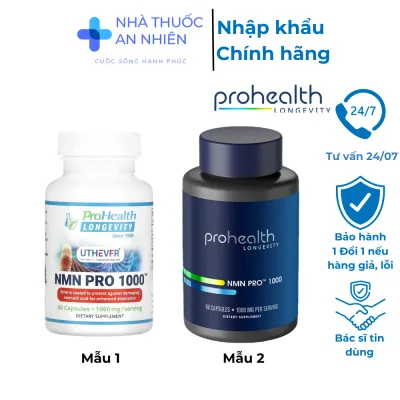 Thực phẩm chức năng Prohealth NMN Pro 1000 hỗ trợ trẻ hóa và chống lão hóa toàn diện