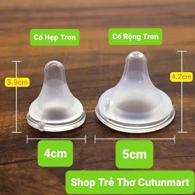 combo 10 núm silicon siêu mềm cổ rộng,cổ hẹp thay thế cho các loại bình miệng rộng 5c,và 4cm núm trơn
