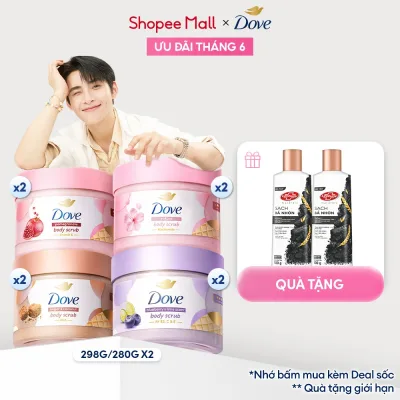 Combo 2 Tẩy Da Chết Dưỡng Ẩm Toàn Thân Dove 280g