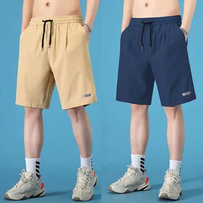 Ice Silk Crop Quần Nam Xuân Hè Quần Nam Túi Băng Lụa Quần Thời Trang Quần Hợp Thời Trang Nam Hợp Thời Trang