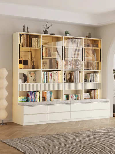 HAISHANGYUNJU | Customizable Sliding Bookcase Glass Door Storage Unit