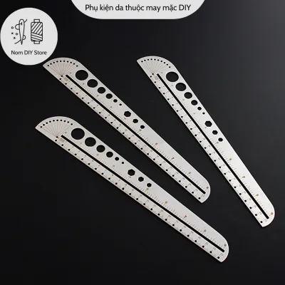 Steel ruler round edge banding steel ruler detail measuring tool DIY craft wallet bag handbag