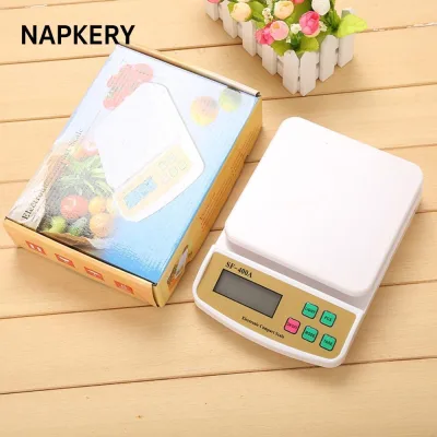 Cân nhà bếp NAPKERY, Cân điện tử kỹ thuật số chính xác 10kgx1g 1g, Màn hình LCD cân chính xác Đèn nền LED Cân trọng lượng trái cây Sử dụng nhà bếp
