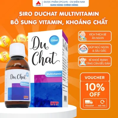 Siro Uống Duchat - Bổ sung Vitamin & Khoáng chất - Giúp ăn ngon, khoẻ mạnh, xương chắc khoẻ - 120ml
