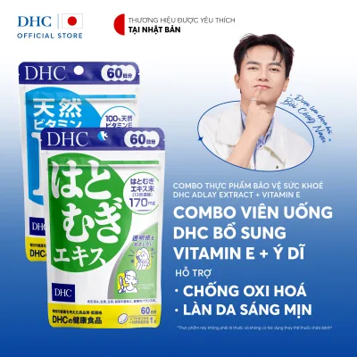 Combo Health Protection Food Dhc Adlay Extract + Vitamin E (60 Days) - Oral Tablets to Support Vitamin E Supplementation + Benefits