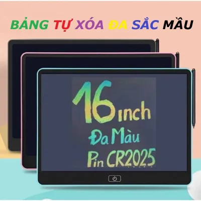 Bảng vẽ tự xóa màn hình LCD đa màu sắc - Đồ chơi phát triển tư duy cho trẻ em