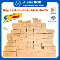 Combo 10 Hộp Carton NHIỀU KÍCH THƯỚC đóng gói đựng hàng cứng cáp giá gốc tại xưởng - ALPHA BOX