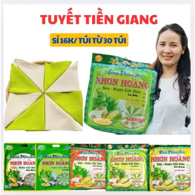 Bánh Tráng Sữa Nhơn Hoàng, Bánh Phồng Sữa Vị Sầu Riêng & Lá Dứa, Đặc Sản Cái Bè Tiền Giang