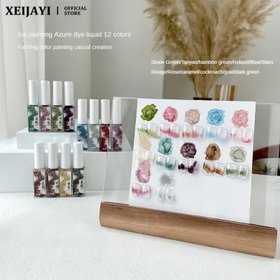 Xeijayi Halo Thuốc Nhuộm Màu Nước Lỏng Màu Gradient Mực Tranh Hiệu Ứng Gương Trị Liệu Keo Dán Móng Tay Nghệ Thuật Làm Móng Tay Cho Móng Tay Cửa Hàng 6ml
