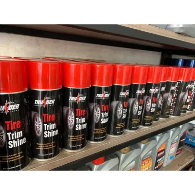 Chai Xịt Phục Hồi Và Bảo Dưỡng Nhựa Nhám Và Lốp Xe Thunder Chai 400ml, Làm Bóng Nhựa Nhám, Vỏ Xe