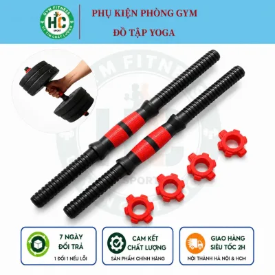 Bộ Thanh Đòn Tạ Tay 40cm/50cm – Tay Cầm Tạ Lắp Tạ Đĩa Tập Gym, Tập Tay, Vai, Ngực Tại Nhà