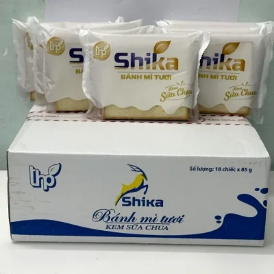 ThachAnh Bánh Mì Tươi Kem Sữa Chua Shika bánh ăn sáng, ăn xế tiện dụng thơm ngon