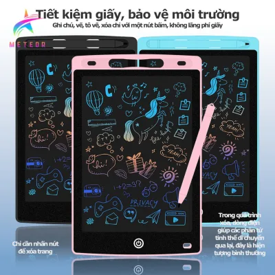 Bảng viết thông minh LCD đa sắc tự xóa 8.5 inch 12inch cho bé tập vẽ, viết