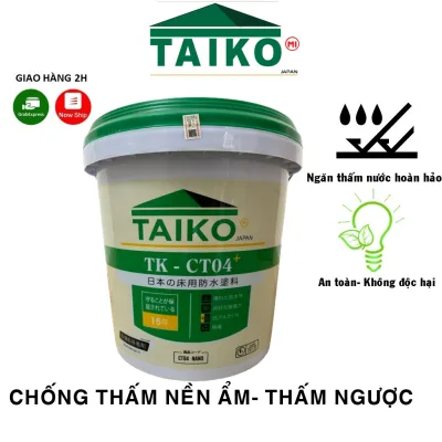 Keo Sơn Chống Thấm Nhà Vệ Sinh, Bể Cá, Bể Âm, Máng Sối TAIKO CT4 - Thùng 10 Lít - Tặng Kèm Vải Kết Cấu