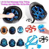 Lót mũ nón bảo hiểm Silicon Massage chống nóng, chống xẹp tóc, thông thoáng làm mát, chăm sóc bảo vệ da đầu