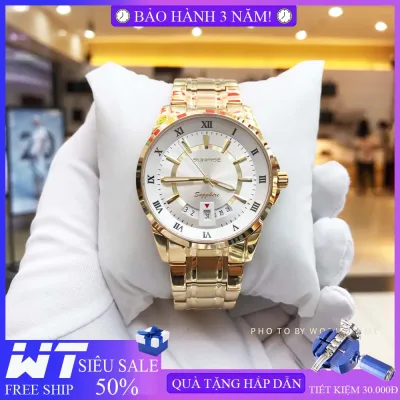 Đồng hồ nam, đồng hồ Sunrise DM771SWA G full box, kính sapphire chống xước, chống nước, bảo hành 3 năm