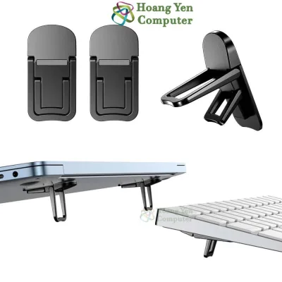 Chân Đế Laptop Mini, Giá Đỡ Máy Tính Xách Tay - Có 2 Mức Gập Lại, Keo Dính 3M Cực Chắc Chắn, Chất Liệu Nhựa Cứng Chắc