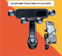 Kẹp Điện Thoại Gắn Cửa Gió Điều Hòa Trên Xe Hơi  ( Ô TÔ ) Không Chắn Gió Xoay 360 Độ , Dễ Tháo Lắp , Cực Kì Chắc Chắn