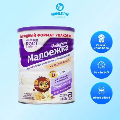 Sữa Pediasure Nga vani 400g/ 850g cho bé từ 1-10 tuổi, Sữa hỗ trợ tăng cân và phát triển trí tuệ | Minizon Kids