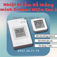 (CÓ SẴN) Nhiệt Kế Xiaomi - Ẩm Kế thông minh Xiaomi Mijia Gen 2 (Đời 2) Kết Nối Bluetooth Với Smartphone - Tablet Theo Dõi Qua App