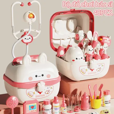 Bộ đồ chơi bác sĩ,Đồ chơi bác sĩ cho bé trai bé gái,nhập vai mô phỏng thiết bị y tế thật,Chất Liệu Nhựa An Toàn Cho Bé