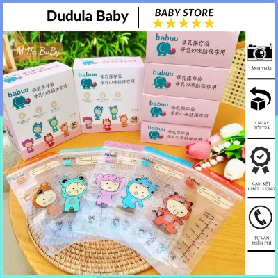 Hộp 50 túi trữ sữa Babuu Nhật Bản 100ml, 250ml tiện lợi