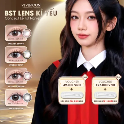 VIVIMOON lens cận, kính áp tròng khoá ẩm 1 ngày concept Lễ Tốt Nghiệp (Giá 1 chiếc - 1 bên mắt)