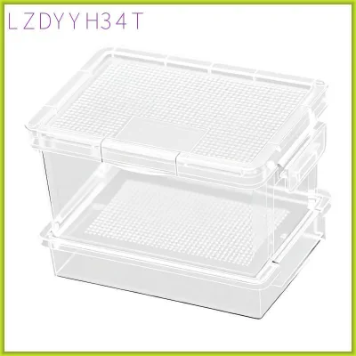 Hộp nhân giống bò sát Nhựa thông gió Terrarium Habitat Hộp đựng thức ăn sống để cho thú cưng ăn