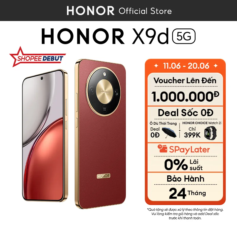 Điện Thoại Honor X9d 5G 8GB/12GB + 256GB/512GB | Pin 8300mAh | Camera AI OIS 108 MP| BH 24 Tháng