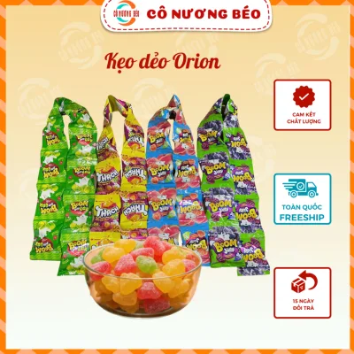 Kẹo dẻo Orion Boom Jelly Dây 10 gói nhiều vị trái cây thật dẻo dai gói 25g, bánh kẹo Cô Nương Béo