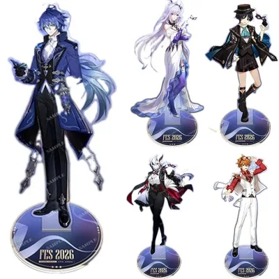 Standee Anime Genshin Impact mô hình Mica Arlecchino Wanderer Scaramouche Childe Furina trang trí bàn học quà tặng phụ