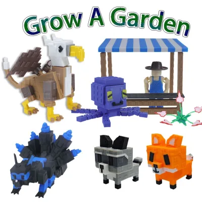 Roblox Toy Grow A Garden Mô hình sưu tập in 3D, Fox, Dragonfly, Phoenix, T-Rex