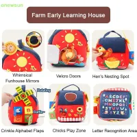 Trang trại cảm giác Onewsun Montessori có chuồng bất ngờ - Bộ động vật sang trọng & hoạt động xúc giác cho trẻ sơ sinh 6M + Cho trẻ mới biết đi 3 tuổi